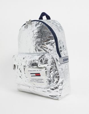 tommy hilfiger backpack silver