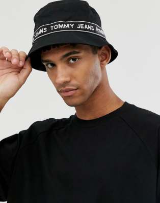 tommy jeans logo bucket hat