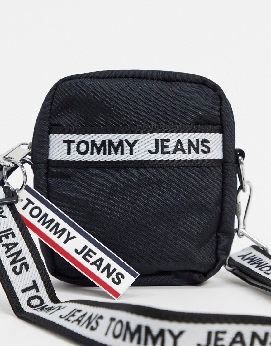 Tommy Jeans logo tape reporter nylon bag-Black