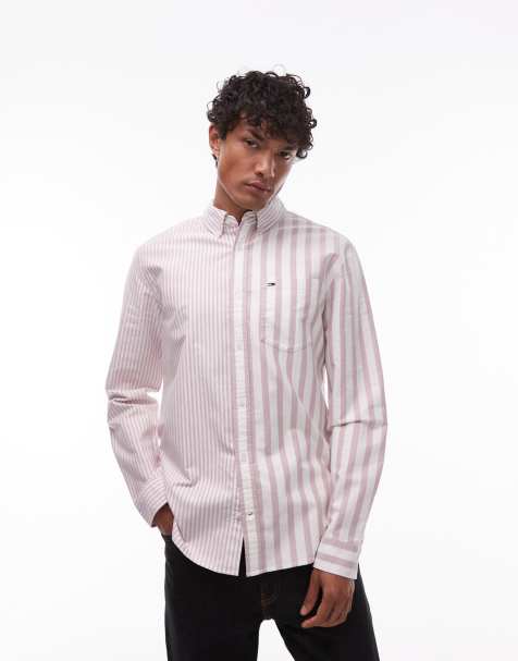 Tommy Jeans long sleeve shirt in multi stripe - view 1