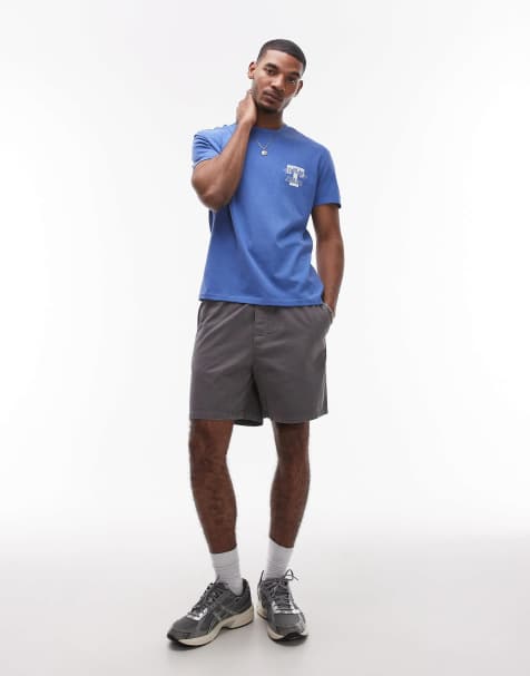 Tommy Jeans loose twill shorts in charcoal grey - view 1
