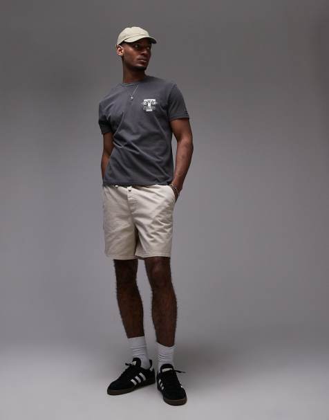 Tommy Jeans - Losse shorts van keperstof in gebroken wit - view 1