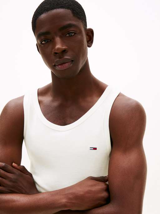 Tommy Jeans - Lot de 2 débardeurs ultra ajustés à logo drapeau - Multicolore, 2 de 7