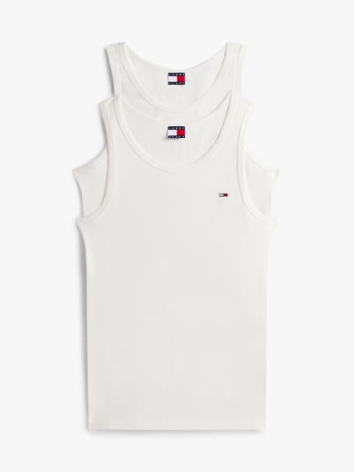 Tommy Jeans - Lot de 2 débardeurs ultra ajustés à logo drapeau - Multicolore, 7 de 7