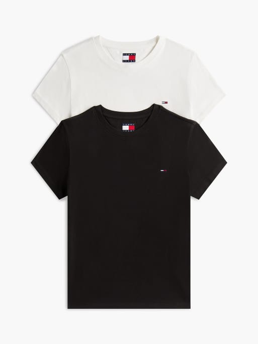 Tommy Jeans - Lot de 2 t-shirts ras de cou ajustés - Multicolore