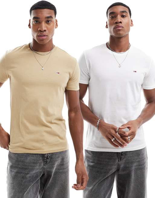 Tommy Jeans - Lot de 2 t-shirts ultra ajustés - Multicolore
