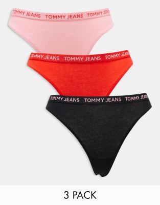 Tommy Jeans - Lot de 3 strings - Multicolore