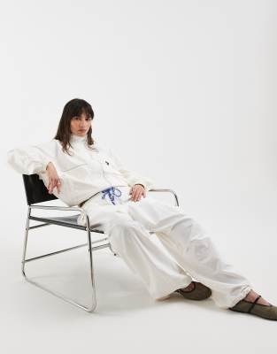 Tommy Jeans Low Rise Parachute Pants In White