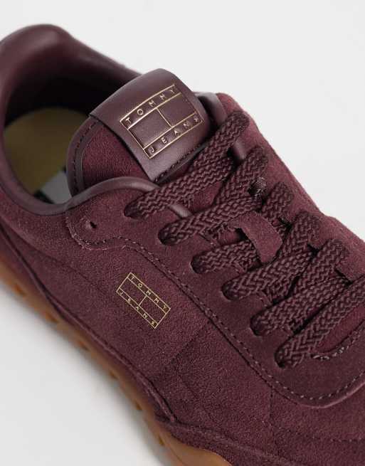 Tommy Jeans - Lowla - Baskets en daim véritable - Bordeaux, 4 de 5