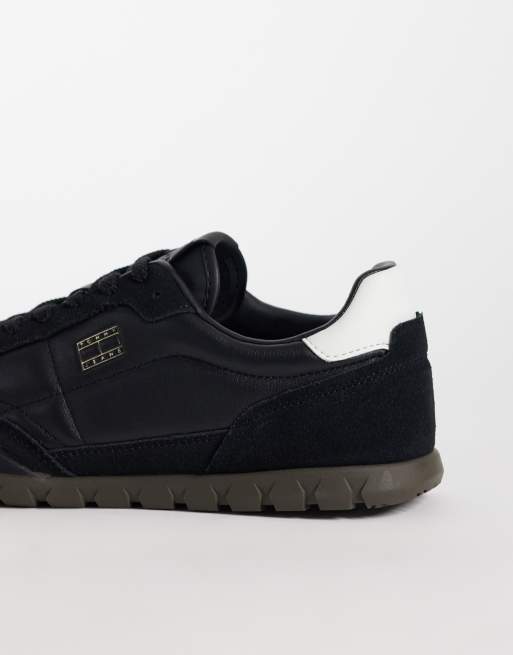 Tommy Jeans Lowlo premium lädersneakers i svart, 2 av 5