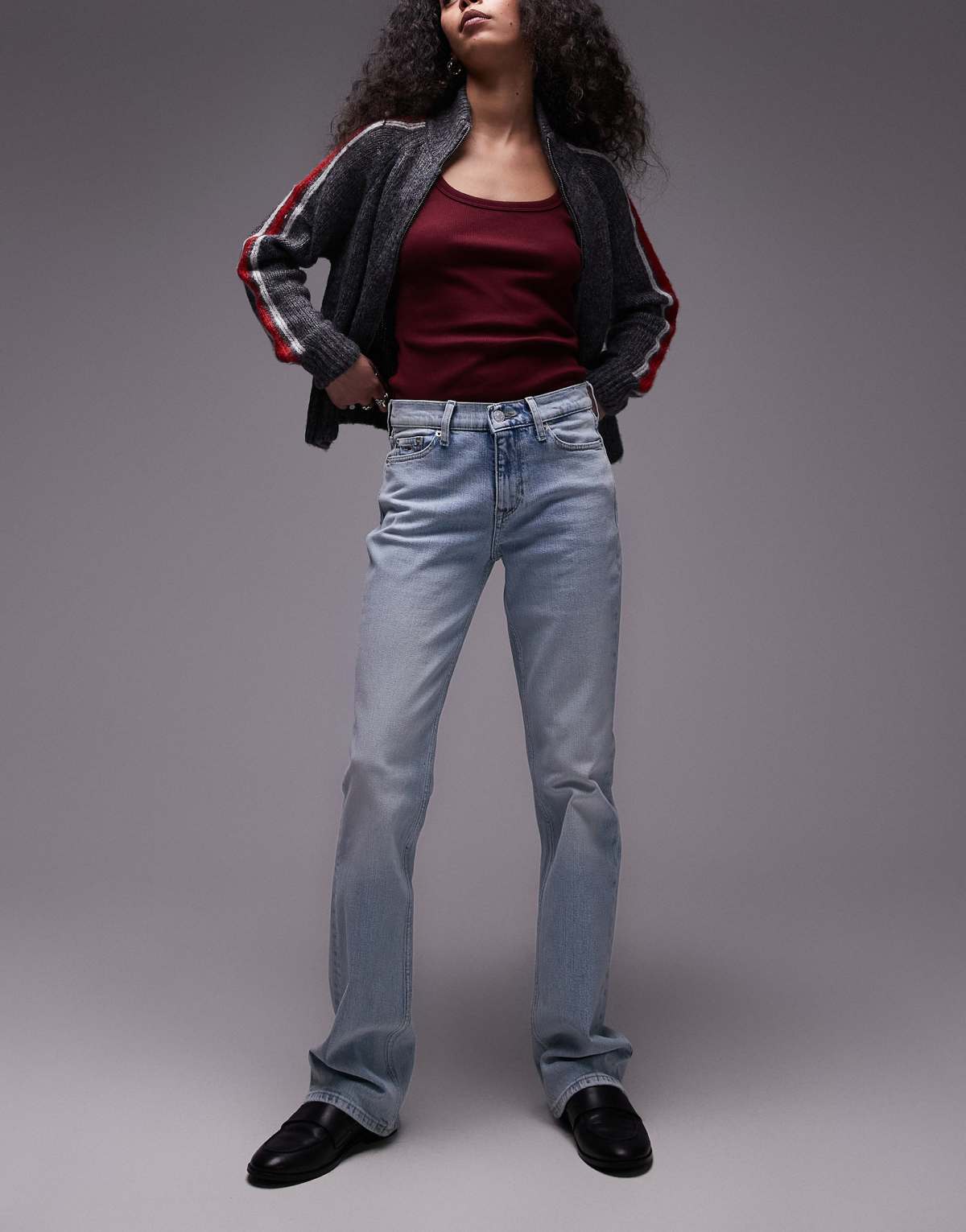 Tommy Jeans Maddie mid rise bootcut flared jeans in ultra light wash