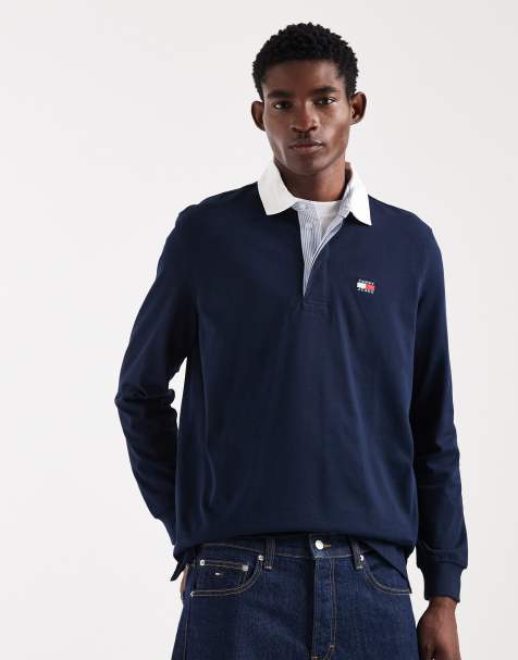 Tommy Jeans - Maillot de rugby classique décontracté - Bleu marine - view 1