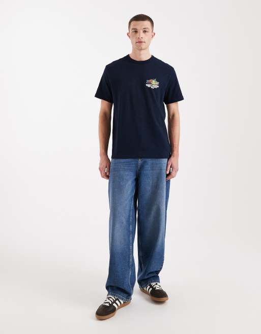 Tommy Jeans – Marinblå, avslappnad t-shirt med fruktlogga, 2 av 5