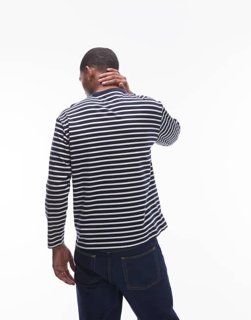 Tommy Jeans – Marinblå, randig t-shirt med långa ärmar, 2 av 4