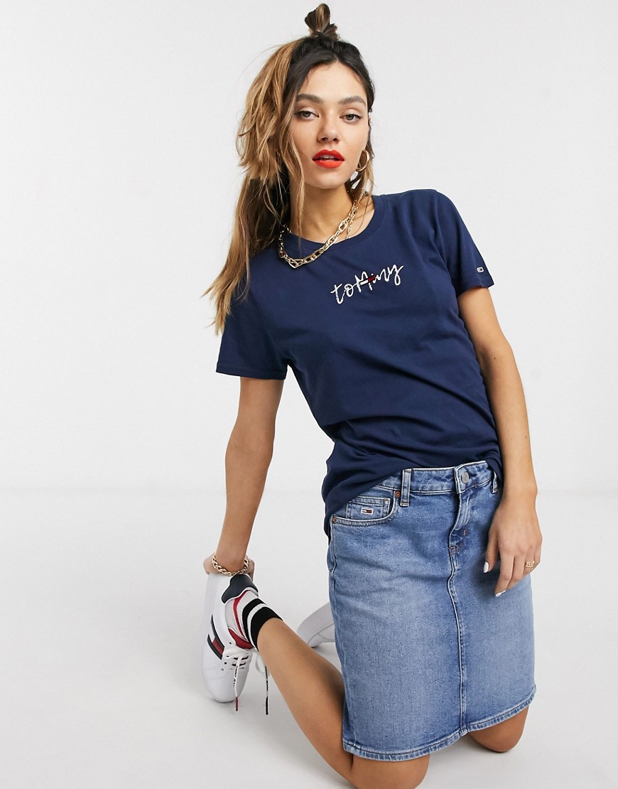 Tommy Jeans – Marinblå t-shirt