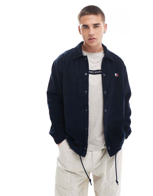 Tommy Jeans - Marineblå coach-jakke med badge