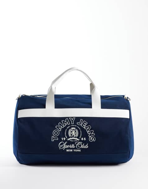 Tommy Jeans - Marineblå duffelbag med 'Sports Club'-print i college-stil - view 1