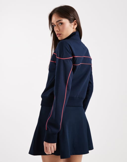 Tommy Jeans - Marineblå jakke med lynlås og logomærke - Del af sæt, 2 af 4