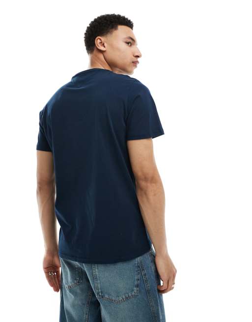 Tommy Jeans - Marineblå, smal og essentiel T-shirt med flag, 4 af 4