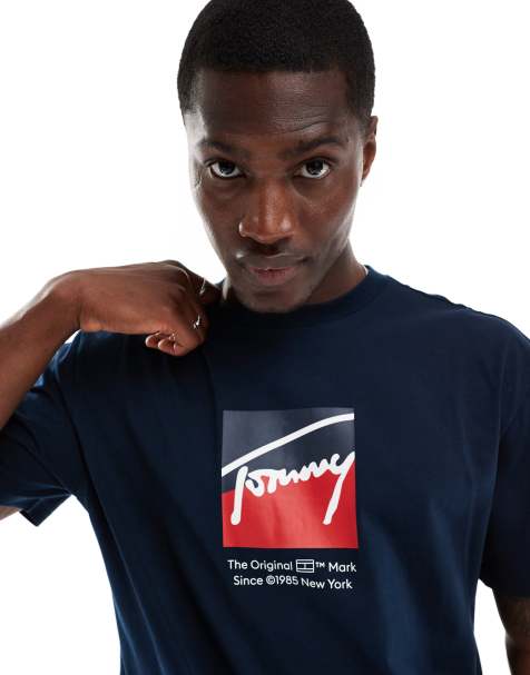 Tommy Jeans - Marineblå T-shirt med DNA-bokslogo - view 1