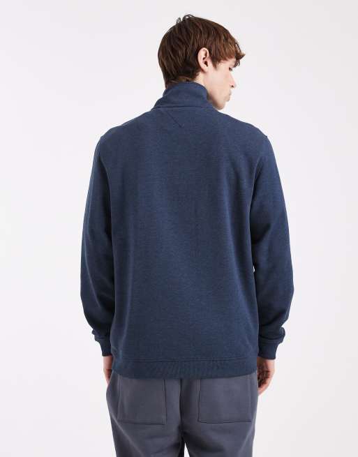 Tommy Jeans - Marineblå trøje med 1/4 lynlås og flaglogo på brystet , 3 af 5