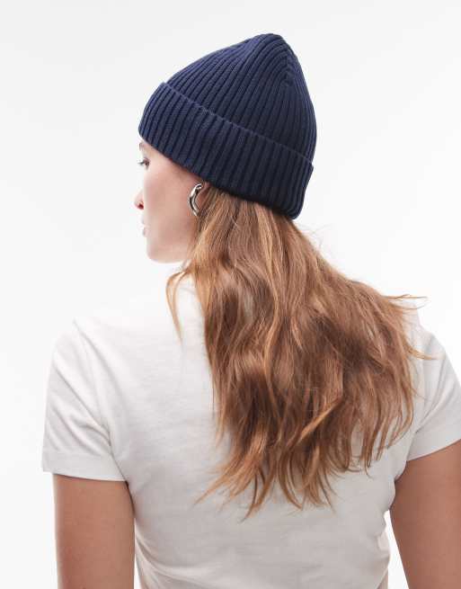 Tommy Jeans – Marineblaue Strickmütze mit Flaggenlogo, 3 von 3
