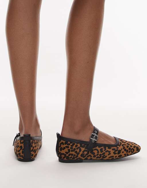 Tommy Jeans mary jane flats in leopard print, 4 of 4