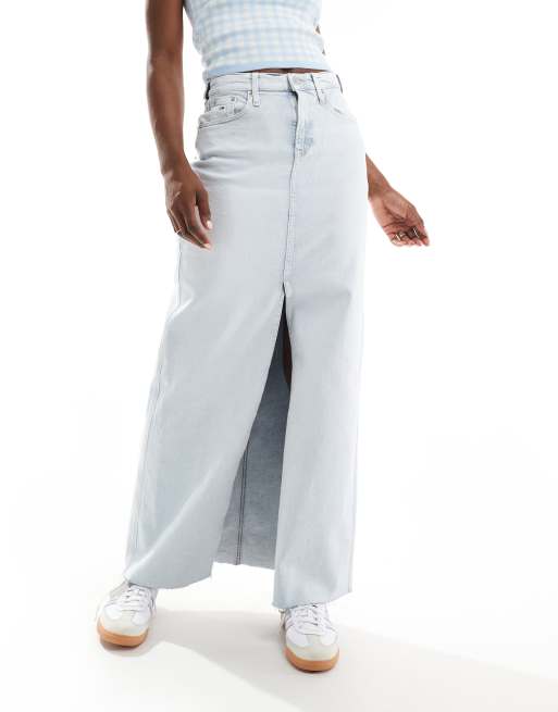 Tommy Jeans – Maxirock in Blaugrau
