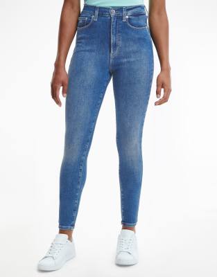 Tommy Jeans melany ultra high rise super skinny jean in mid wash