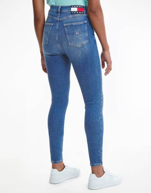 Tommy Jeans melany ultra-high rise super skinny jeans in mid wash