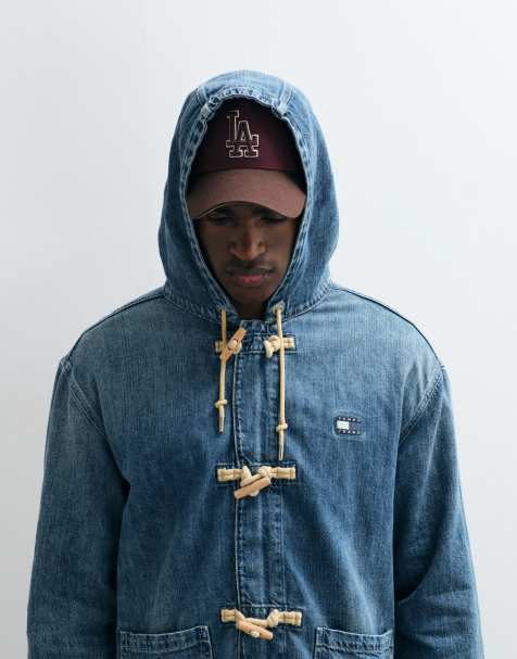 Tommy Jeans – Mellanblå seglarjacka i denim - view 1