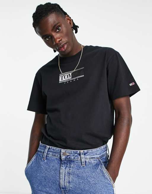 Tommy jeans metallic store logo t shirt