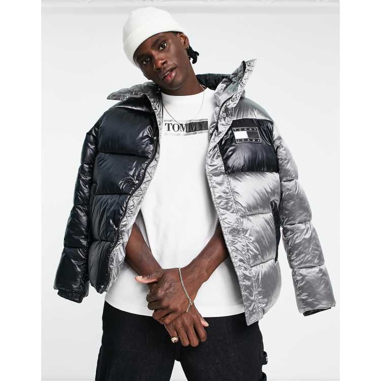 Tommy hilfiger silver clearance jacket