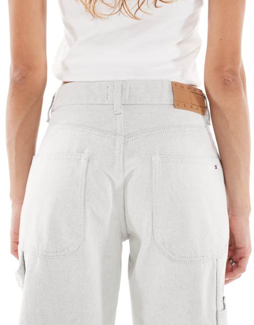 Tommy Jeans - Mia - Hvide og afslappede tømrerjeans med mellemhøj talje og lige ben, 4 af 5