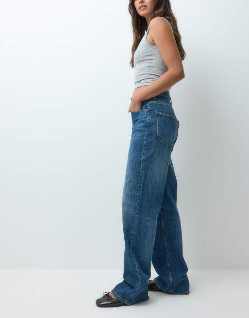 Tommy Jeans Mia jean droit décontracté taille mi-haute bleu délavage foncé, 2 de 5