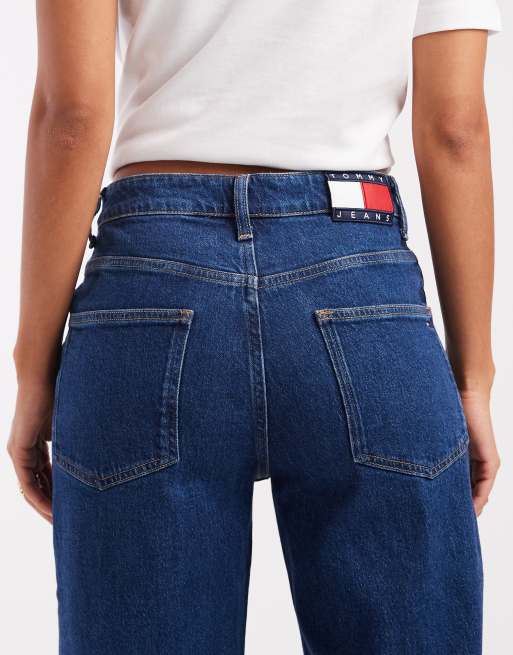 Tommy Jeans – Mia – Locker geschnittene, gerade Jeans in dunkler Waschung mit mittelhohem Bund, 4 von 5