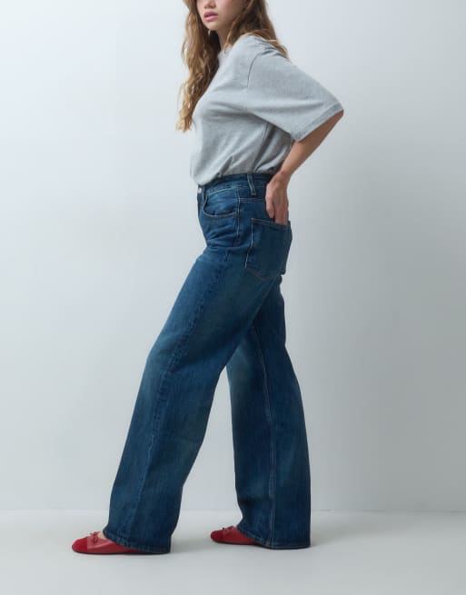 Tommy Jeans Mia mid rise relaxed straight fit jeans in dark wash, 2 of 5