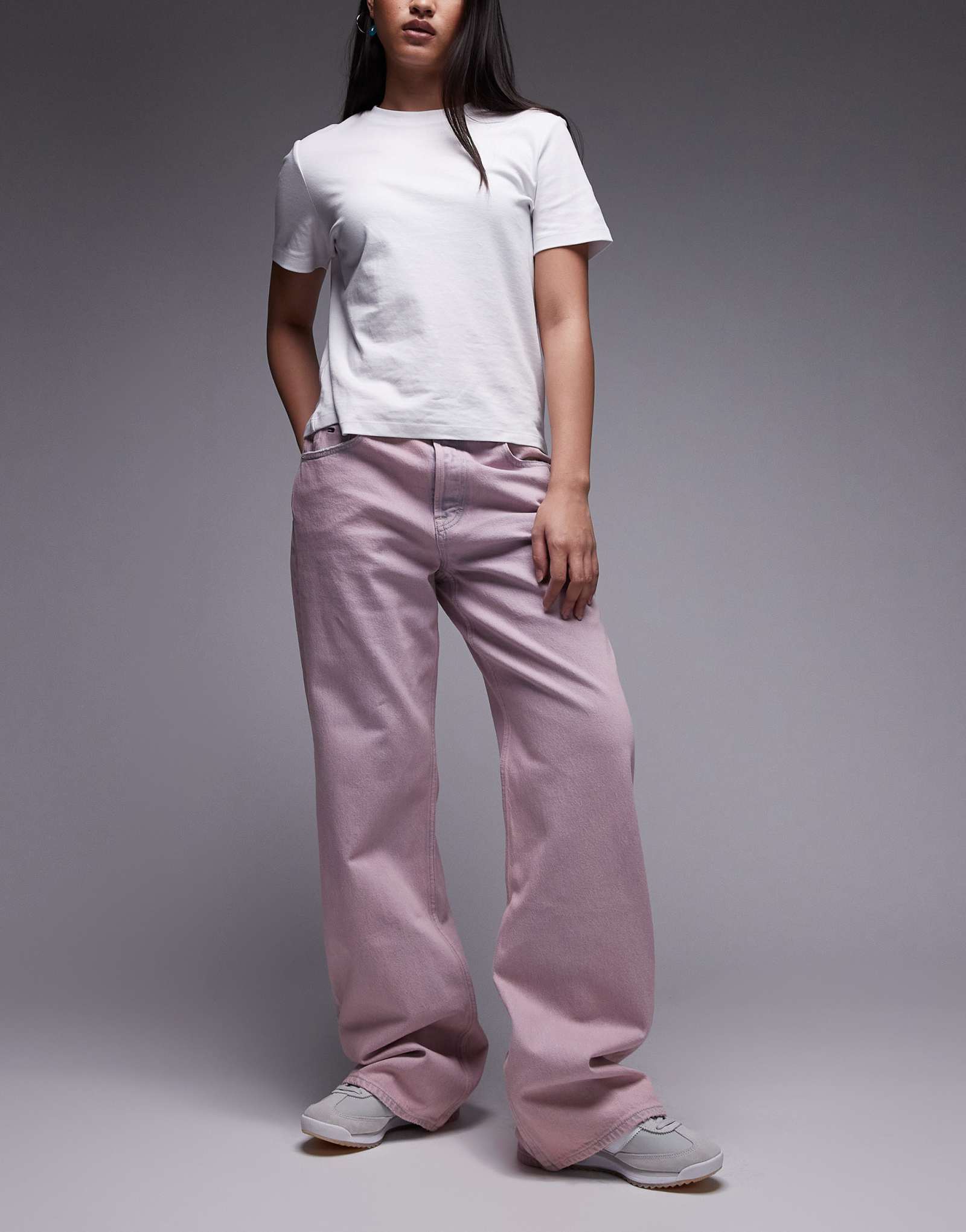 Джинсы Tommy Jeans Mia средней посадки с прямыми штанинами из розового денима 