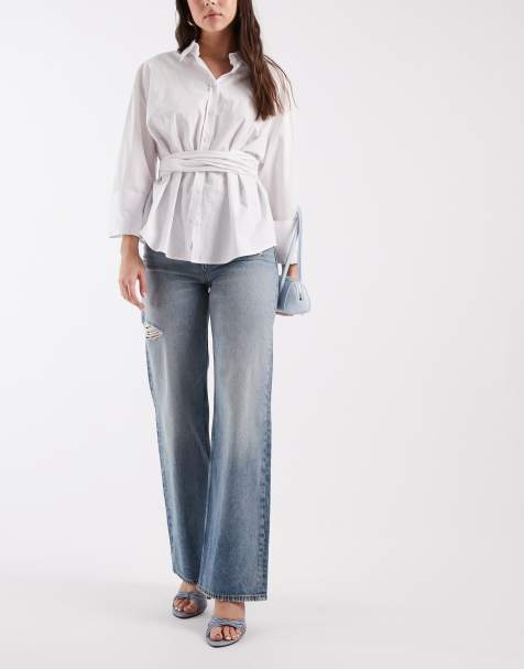 Tommy Jeans – Mia – Niebieskie luźne jeansy z prostymi nogawkami i średnim stanem - view 1