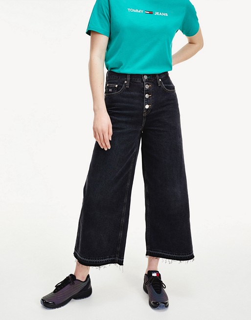 Tommy Jeans mid rise wide leg in wash black