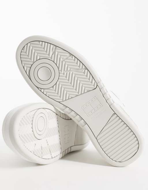Tommy Jeans Milton leather trainers in white, 4 of 5