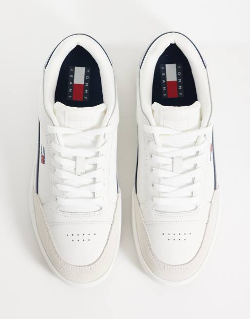 Tommy Jeans Milton sneakers in pelle bianche, 5 di 5