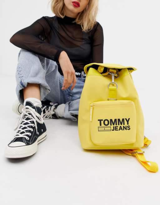 Tommy jeans backpack with deals logo tape straps