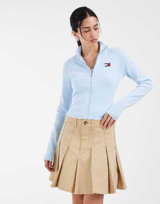 Tommy Jeans – Mini-Faltenrock in Beige, 2 von 5