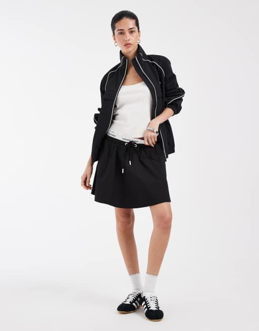 Tommy Jeans - Mini-jupe d'ensemble en popeline avec taille à logo - Noir, 2 de 5
