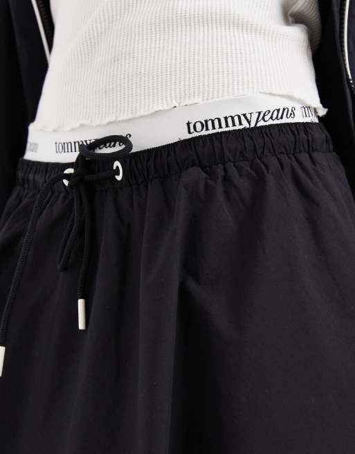 Tommy Jeans - Mini-jupe d'ensemble en popeline avec taille à logo - Noir, 4 de 5