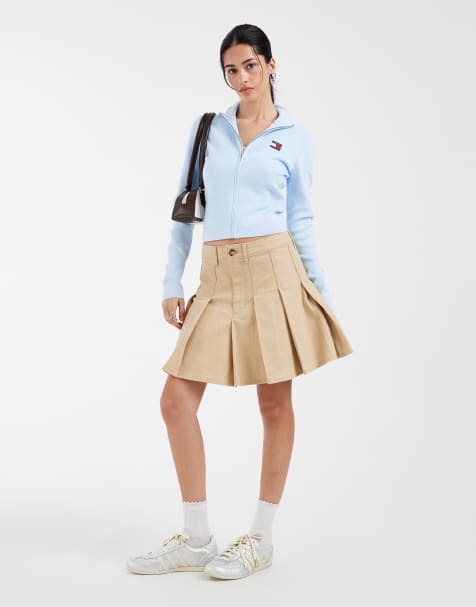Tommy Jeans - Minigonna beige a pieghe - view 1