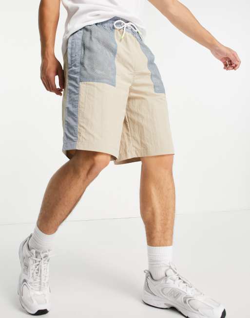 Tommy Jeans - Mix Media - Pantaloncini tecnici beige chiaro multicolore colorblock