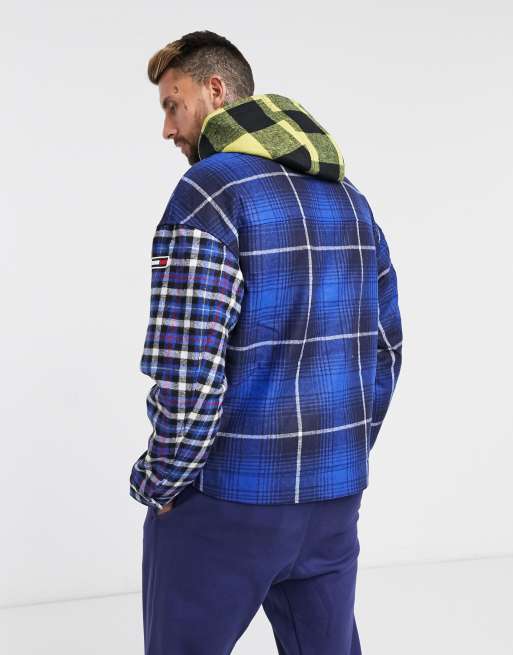 Tommy jeans 2025 plaid coat