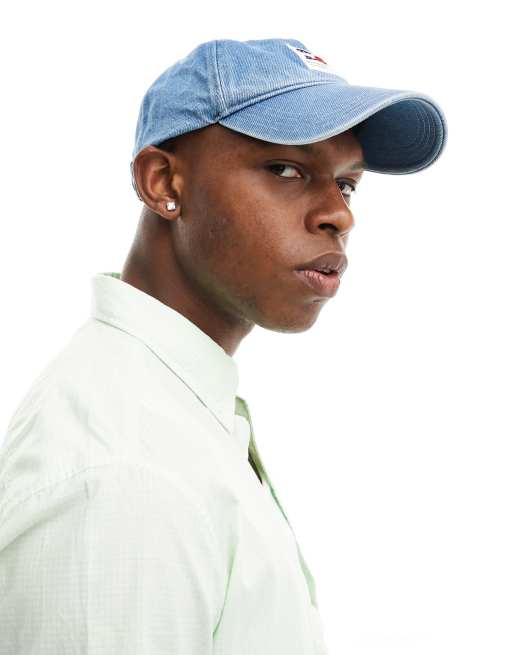 Tommy Jeans modern patch logo denim cap in mid wash, 3 of 4